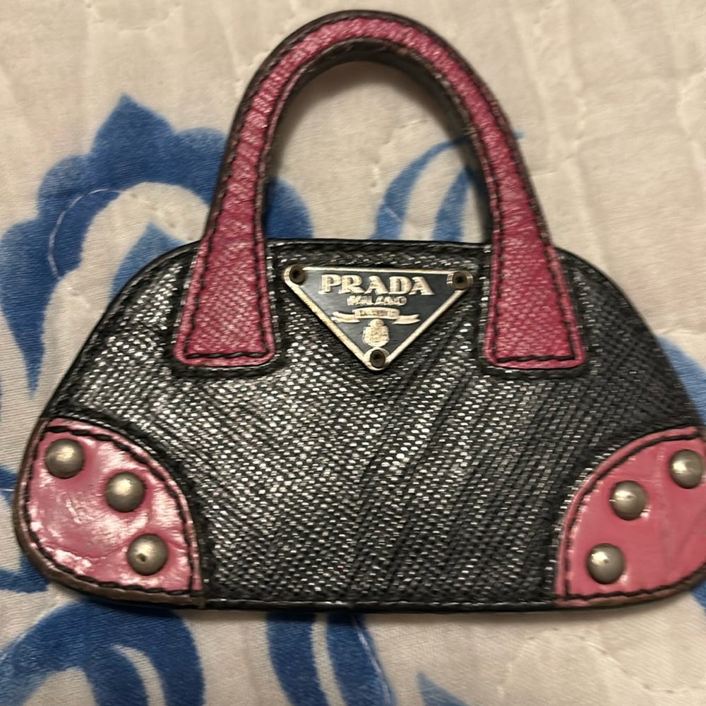 Prada leather charm